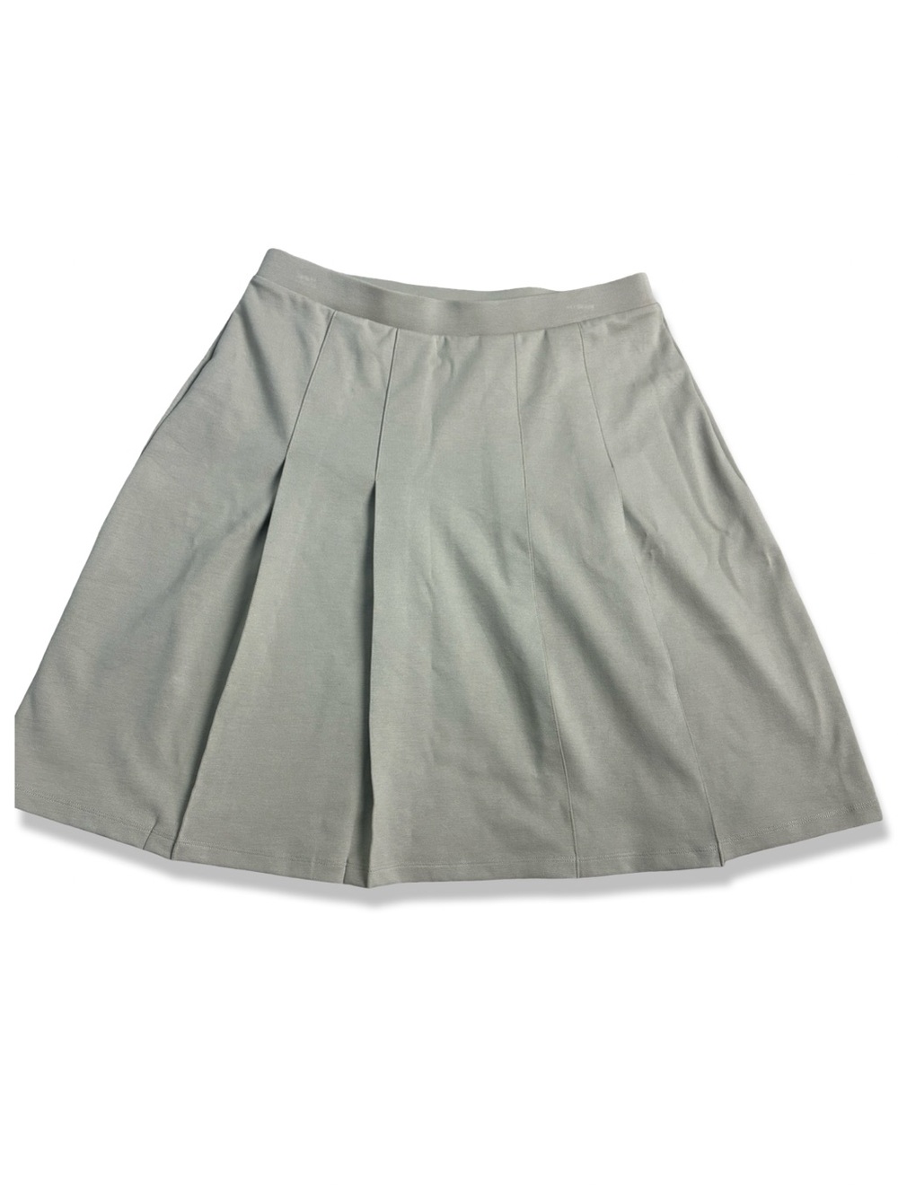 Women's Ponte Pleat Skirt Top of Knee Khaki